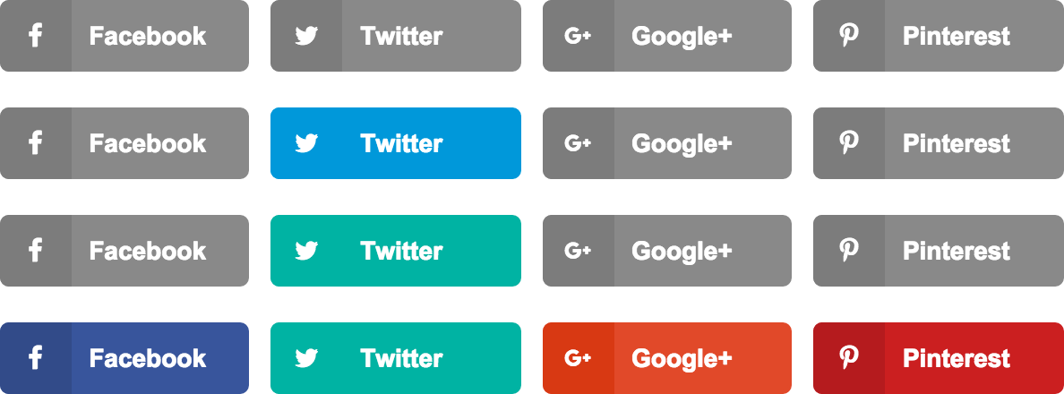 social share button colors